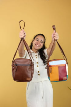 BOLSA VEGANA - MARTE - CASTANHO