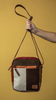BOLSA VEGANA - MARTE - FOLHAS DE OUTONO