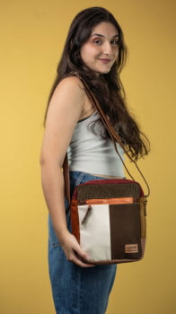 BOLSA VEGANA - MARTE - FOLHAS DE OUTONO