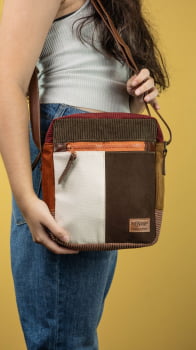 BOLSA VEGANA - MARTE - FOLHAS DE OUTONO