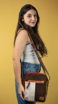BOLSA VEGANA - MARTE - FOLHAS DE OUTONO