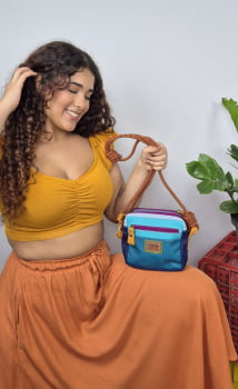 BOLSA VEGANA - TARSILA - LAGOA AZUL