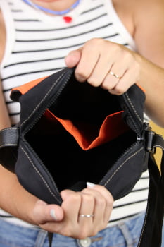 BOLSA VEGANA - VÊNUS - CAMURÇA PRETA