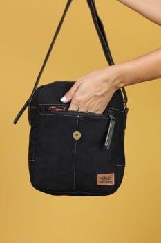 BOLSA VEGANA - VÊNUS - CAMURÇA PRETA