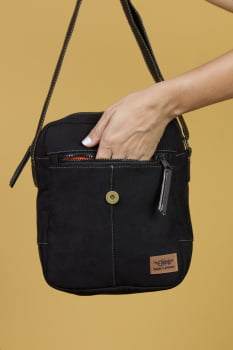 BOLSA VEGANA - VÊNUS - CAMURÇA PRETA