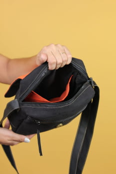 BOLSA VEGANA - VÊNUS - CAMURÇA PRETA