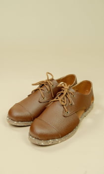 SAPATO VEGANO - OXFORD BRIDA - MARROM