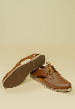 SAPATO VEGANO - OXFORD BRIDA - MARROM
