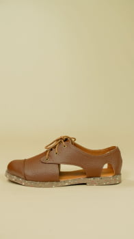 SAPATO VEGANO - OXFORD BRIDA - MARROM