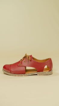 SAPATO VEGANO - OXFORD BRIDA - VERMELHO CARMIM