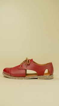 SAPATO VEGANO - OXFORD BRIDA - VERMELHO CARMIM