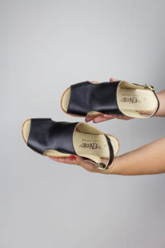 SANDÁLIA VEGANA -  RAIZ - PRETO