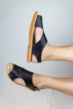 SANDÁLIA VEGANA -  RAIZ - PRETO