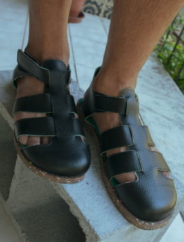 SANDÁLIA VEGANA - DANDARA - PRETA