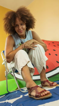 SANDALIA VEGANA - SUNSET - CASTANHO