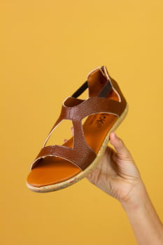 SANDALIA VEGANA - SUNSET - CASTANHO