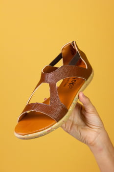 SANDALIA VEGANA - SUNSET - CASTANHO