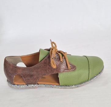 SAPATO VEGANO - OXFORD BRIDA - VERDE ESMERALDA