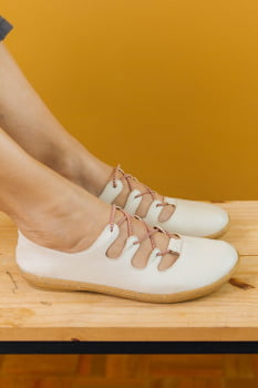 SAPATO VEGANO - MOARA - OFF WHITE