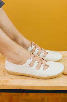 SAPATO VEGANO - MOARA - OFF WHITE