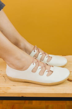 SAPATO VEGANO - MOARA - OFF WHITE