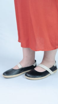 SAPATO VEGANO - ZOE - PRETO E BRANCO