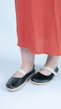 SAPATO VEGANO - ZOE - PRETO E BRANCO