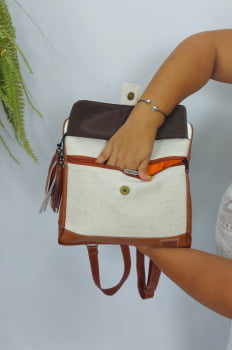 BOLSA/MOCHILA VEGANA - TIM - COPO DE LEITE