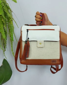 BOLSA/MOCHILA VEGANA - TIM - COPO DE LEITE