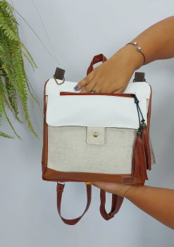 BOLSA/MOCHILA VEGANA - TIM - COPO DE LEITE