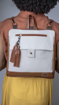 BOLSA/MOCHILA VEGANA - TIM - COPO DE LEITE