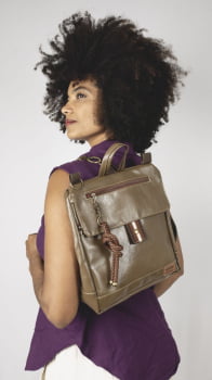 BOLSA/MOCHILA VEGANA - TIM - OLIVA