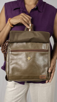 BOLSA/MOCHILA VEGANA - TIM - OLIVA
