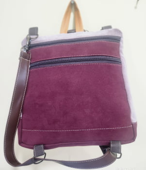 BOLSA /MOCHILA VEGANA - TIM -MORANGA