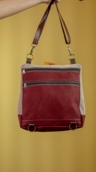 BOLSA /MOCHILA VEGANA - TIM - MORANGA