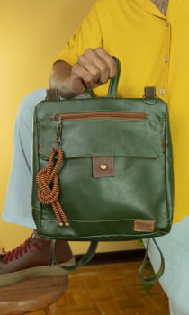 BOLSA/MOCHILA VEGANA - TIM - VERDE  SELVA