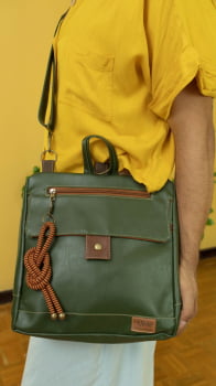 BOLSA/MOCHILA VEGANA - TIM - VERDE  SELVA