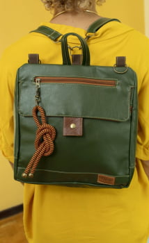BOLSA/MOCHILA VEGANA - TIM - VERDE  SELVA