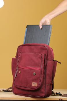 MOCHILA VEGANA - FRÉSIA - BORDÔ