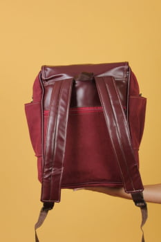 MOCHILA VEGANA - FRÉSIA - BORDÔ