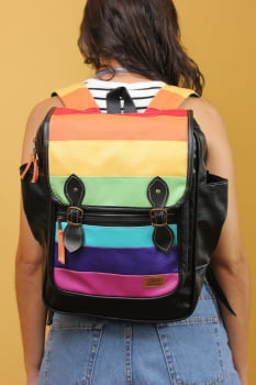 MOCHILA VEGANA - FRÉSIA - RAINBOW