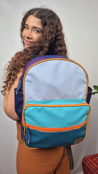 MOCHILA VEGANA - HELENA - LAGOA AZUL