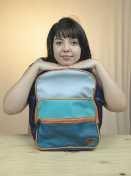 MOCHILA VEGANA - HELENA - LAGOA AZUL