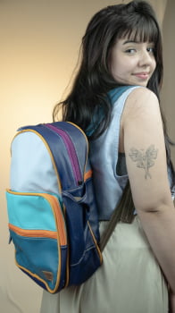 MOCHILA VEGANA - HELENA - LAGOA AZUL