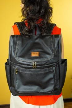 MOCHILA VEGANA - SAMBA - PRETA