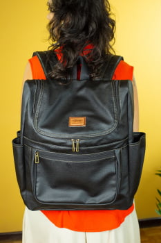 MOCHILA VEGANA - SAMBA - PRETA