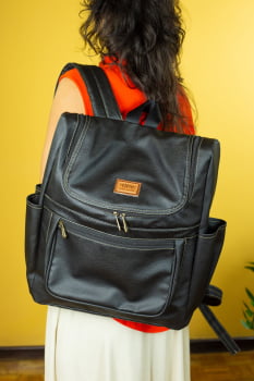 MOCHILA VEGANA - SAMBA - PRETA