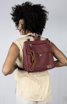 BOLSA/MOCHILA VEGANA - TIM - CARMIM
