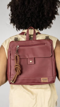 BOLSA/MOCHILA VEGANA - TIM - CARMIM