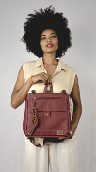 BOLSA/MOCHILA VEGANA - TIM - CARMIM